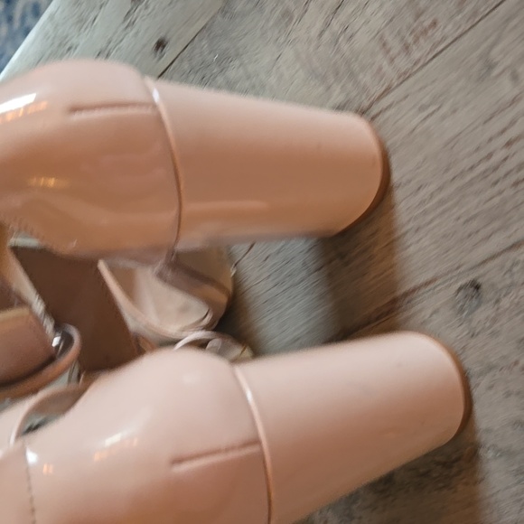 Mix No. 6 Blush Nude Block Heel Sandals Size 6 M Like New - Picture 9 of 13